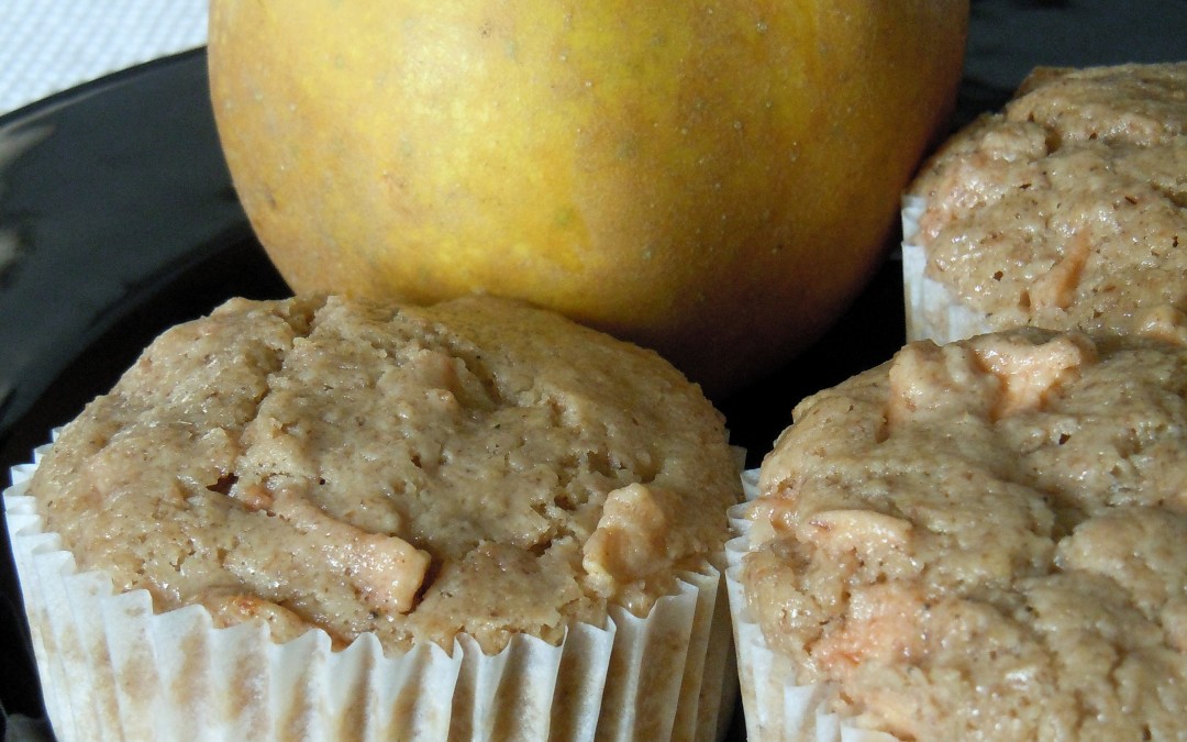 Muffins integrales de manzana